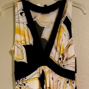 Maxi dress, Enfocus,  Size 14, yellow, black, whit